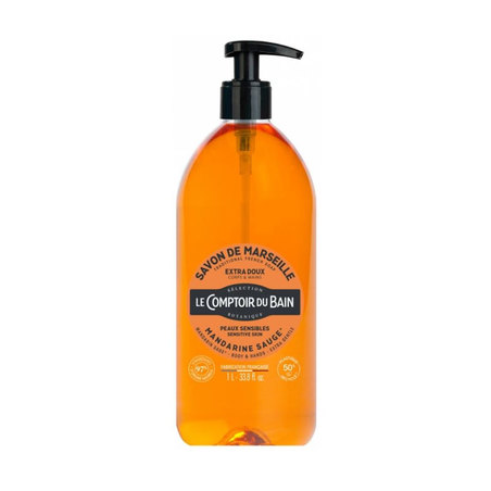 Le Comptoir du Bain Savon de Marseille Mandarine Sauge, 1L