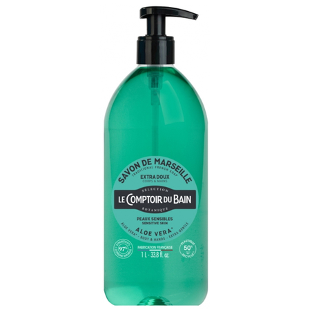 Le comptoir du bain savon liquide aloé vera, 1 L