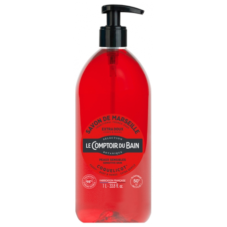 Le comptoir du bain savon liquide coquelicot, 1 L