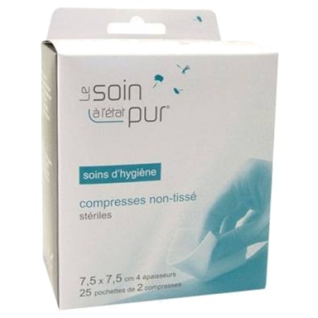 Le soin etat pur compresse nt 7cm5 x 7cm5 2 x25