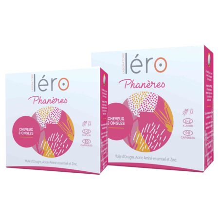 Lero Phaneres Cheveux Ongles Capsules, 90 + 30 Offertes