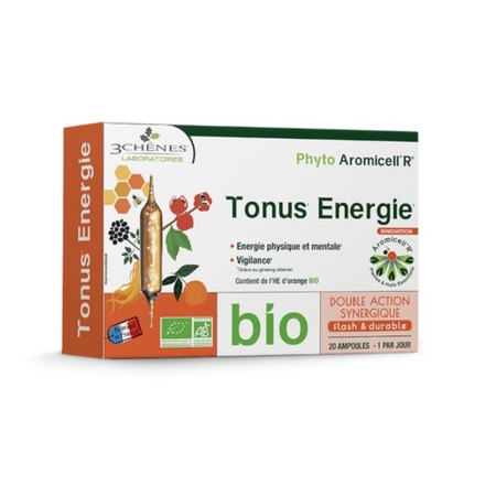 Les 3 chênes Phyto Aromicell’R Tonus Energie, 20 ampoules