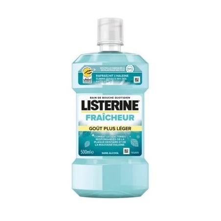 Listerine Bain de bouche Fraicheur goût plus léger, 500 ml