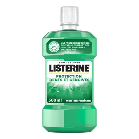 Listerine Bain de bouche protection menthe fraîche, 500 ml