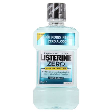 Bain de bouche listerine zero sans alcool, 250 ml