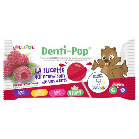 Lollitol Denti-Pop Sucette Framboise