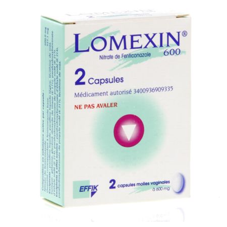 Lomexin 600 mg, 2 capsules molles vaginales