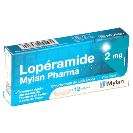Loperamide mylan pharma 2 mg, 12 gélules