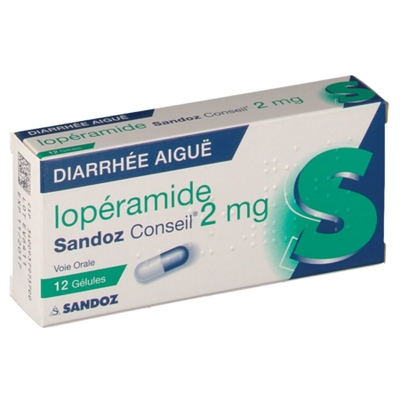 Loperamide sandoz conseil 2 mg, 12 gélules