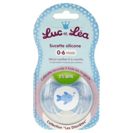 Luc et Léa sucettes silicone 0-6 mois - sucette anatomique