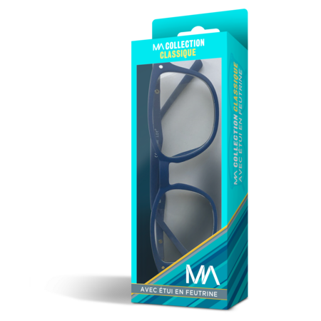 LUNETTES  LOUPES  CLASSIQUES MA BLEU MAT D2