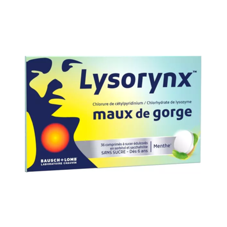 Lysorynx Maux de Gorge Sans Sucre 2 x 18