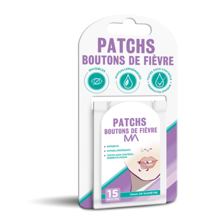 PATCHS BOUTONS DE FIÈVRES MA, BOÎTE DE 15