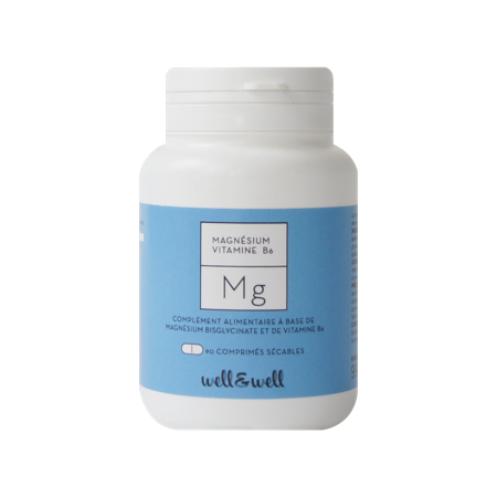 Magnesium - vitamine b6 /mg well & well, 90 comprimés sécables