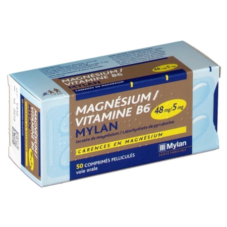 Magnesium/vitamine b6 50 comprimés