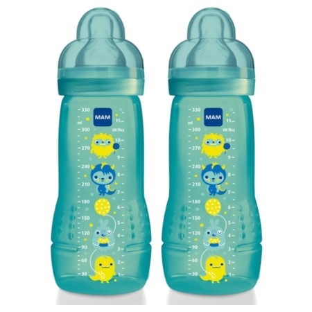 Mam biberon cirque turqu 330 ml + cercle bleu 330 ml