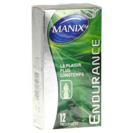 Manix sensations intenses endurance le plaisir dans la durée boite de 12 préservatifs