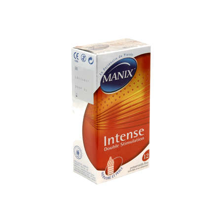 Manix sensations intenses intense double stimulation boite de 12 préservatifs