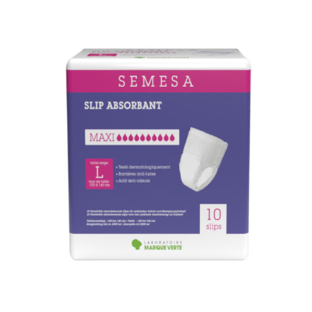 Marque Verte Semesa Slips Absorbants MAXI Taille 3, 10 sachets