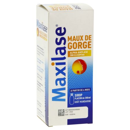 Maxilase Maux De Gorge Alpha Amylase 0 U Ceip Ml Prix Notice Effets Secondaires Posologie Sirop