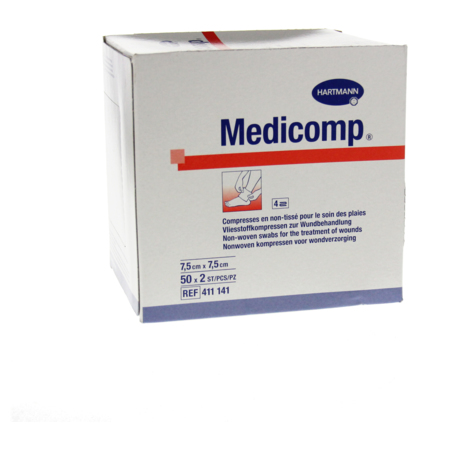Medicomp compresse sterile 7,5 cm x 7,5 cm, 2 x 10