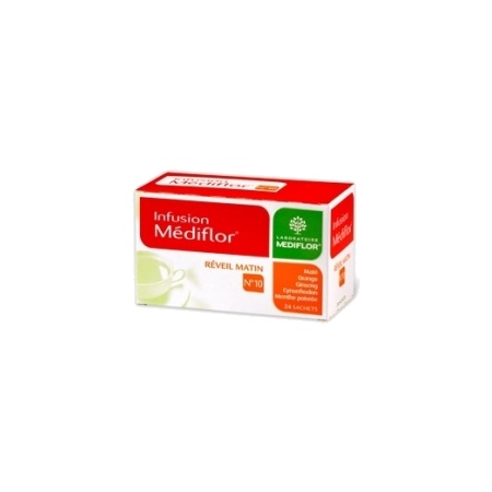 Médiflor infusions médiflor n°10 réveil matinal 24 sachets 