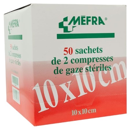 Mefra compresse 10cm x 10cm sach 2 50