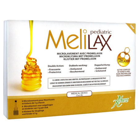 Aboca Melilax, 6 microlavements à usage unique avec capuchon de canule de 10g 10 g