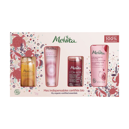 Melvita Coffret Mes Indispensables Certifiés Bio, 4 Produits