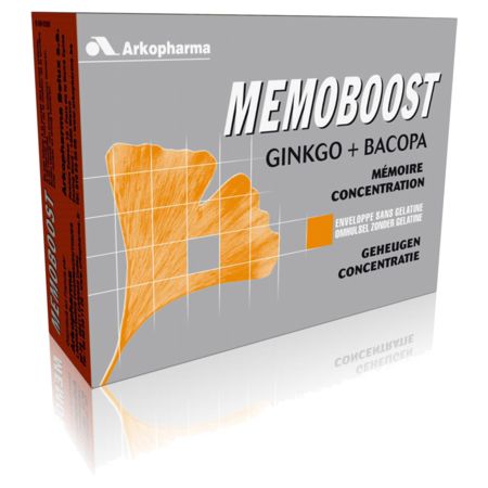 Memoboost ginkgo + bacopa, 2 x 30 gélules