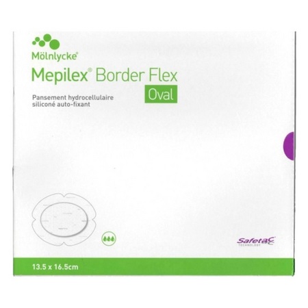 Mepilex Border Flex Oval 13.5 x 16.5 cm
