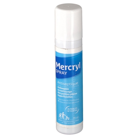 Mercrylspray, flacon de 50 ml de solution pour application cutanée