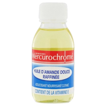 Mercurochrome hygiène et soins huile d'amande douce raffinée 100ml
