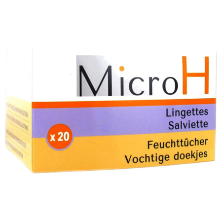 Micro h lingettes, boîte de 20 lingettes