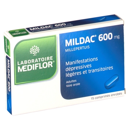Mildac 600 mg, 15 comprimés enrobés
