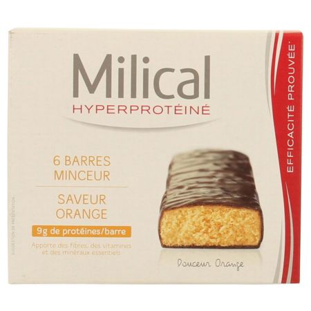 Milical hyperprotéinée barres hyperprotéinées orange 162g