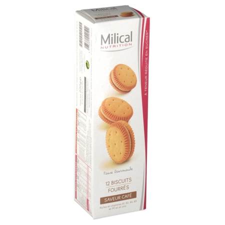 Milical les aides minceur biscuits fourrés café protéinés 220 g  