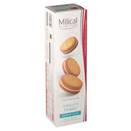 Milical les aides minceur biscuits fourrés coco protéinés 220 g  