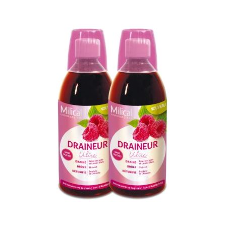 Milical draineur ultra framboise, lot de 2