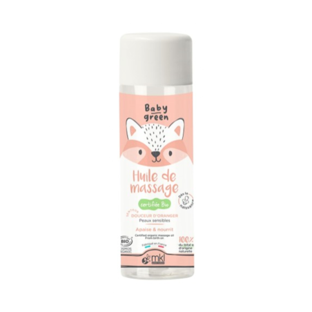 MKL Green Nature Huile de Massage Bébé Bio, 100 ml