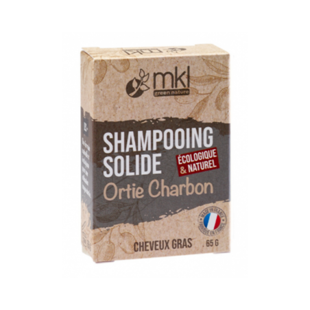 MKL Green Nature Shampoing Solide Ortie Charbon, 65g   
