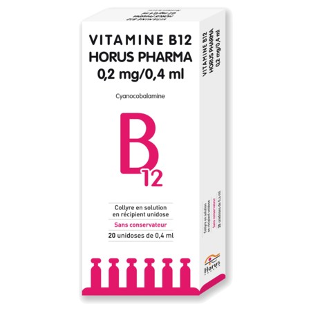 Mono vitamine b12 0,05 %, 30 flacons unidoses de 0,4 ml de collyre