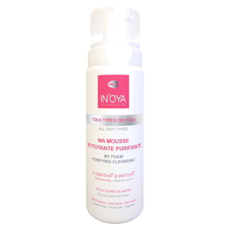 Mousse nettoyante purifiante clean'oya, flacon-pompe de 150 ml de mousse