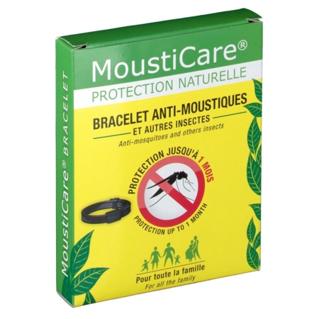 Mousticare bracelet anti-moustiques - 3 coloris au choix