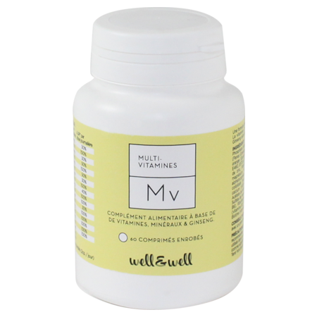 Multi-vitamines mv well & well, 60 comprimés peliculés