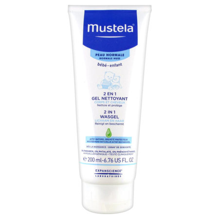 Mustela bebe gel toilette 2 en 1, 200 ml de savon liquide