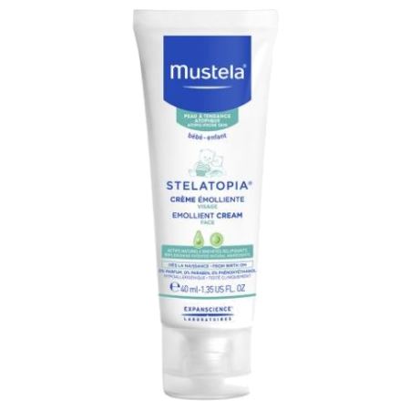 Mustela Bébé Stelatopia Crème émolliente visage, 40 ml