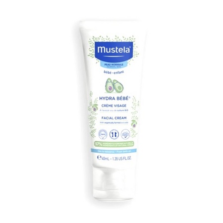 Mustela Hydra bébé Crème visage à l'avocat Peaux normales, 40ml