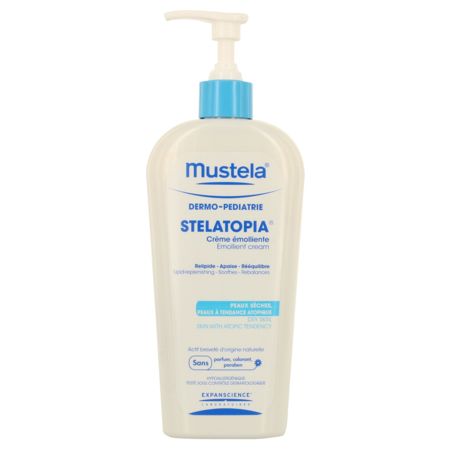 Mustela stelatopia crème emolliente visage et corps - 400ml