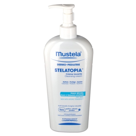 Mustela stelatopia creme lavante pompe 400ml